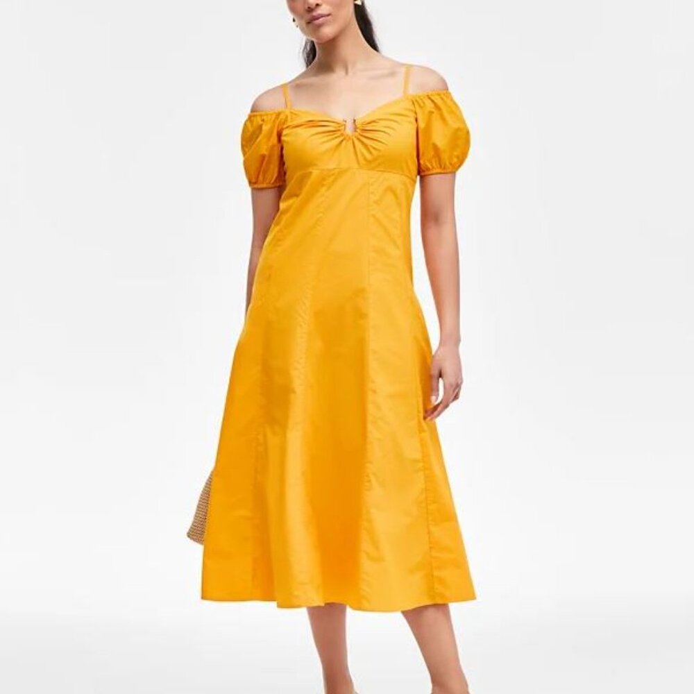 Macy's I.N.C. International Concepts Women's Marigold Cotton Midi Dress